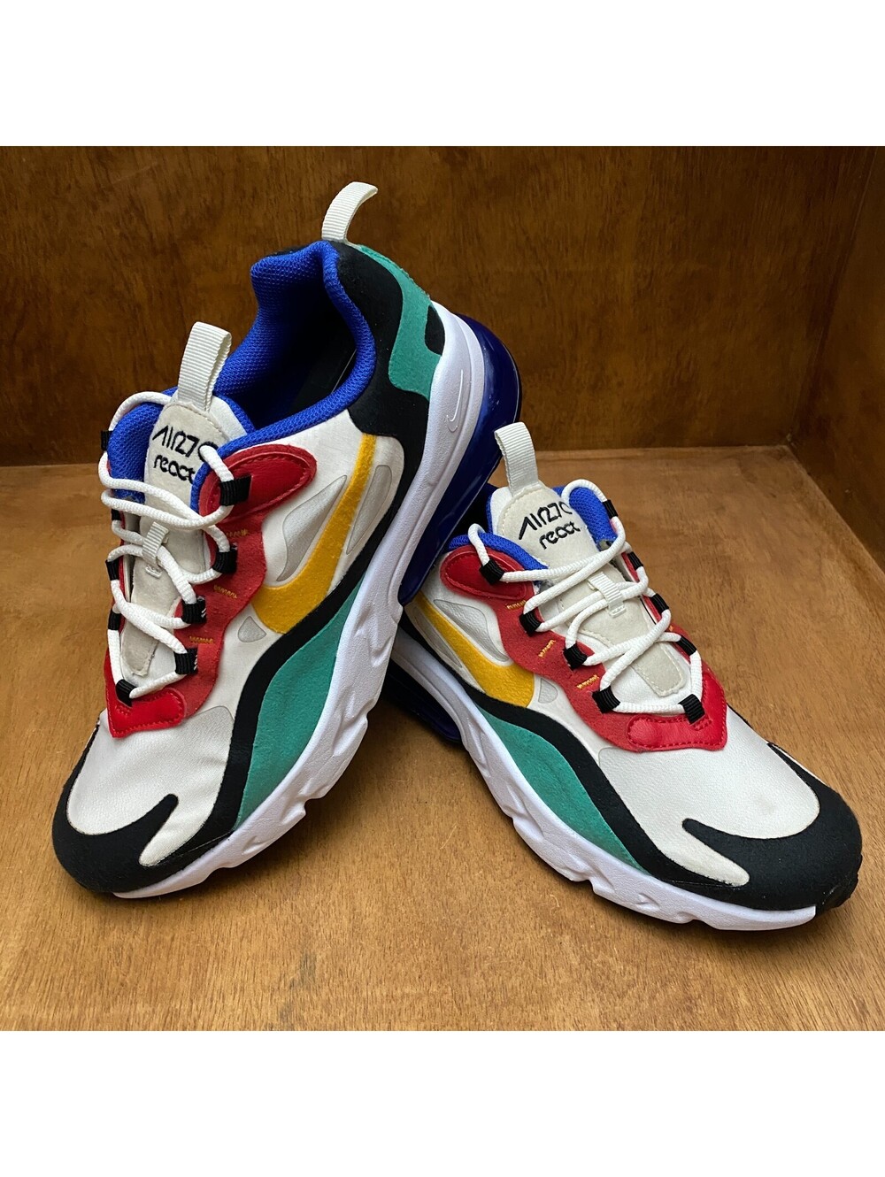 Nike Air Max 270 React Shoes Youth Size 6.5 Y Multi Bauhaus Sneakers BQ0103-001 - Picture 2 of 15